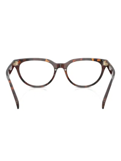 Michael Kors Geometric-frame Glasses In Brown