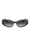Michael Kors Geometric-frame Sunglasses In Gray