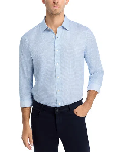 Michael Kors Geometric Perfect Classic Fit Button Down Shirt In Blue