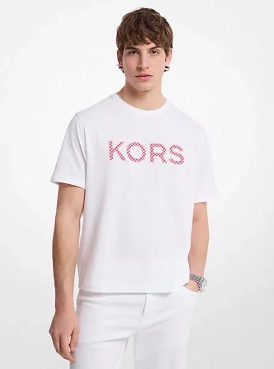 Michael Kors Geometric Print Logo Cotton T-shirt