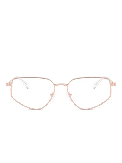 Michael Kors Geometric-frame Glasses In Pink