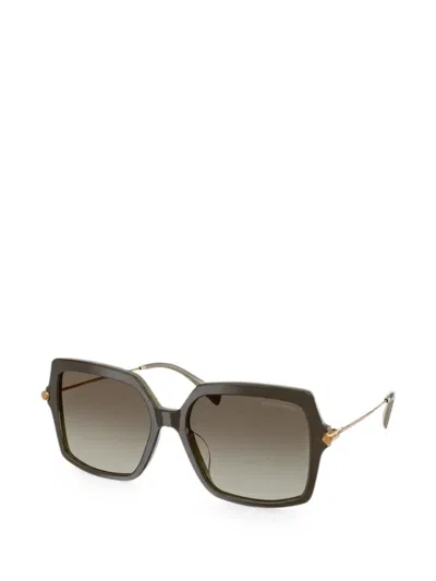 Michael Kors Geometric-frame Sunglasses In Green