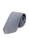 Michael Kors Geometric-pattern Tie In Gray