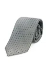 Michael Kors Geometric-pattern Tie In Gray