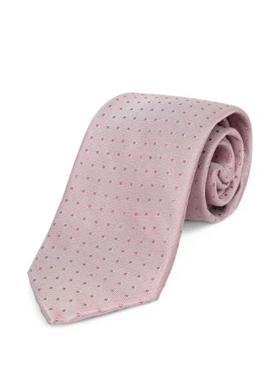 Michael Kors Geometric-pattern Tie In Pink