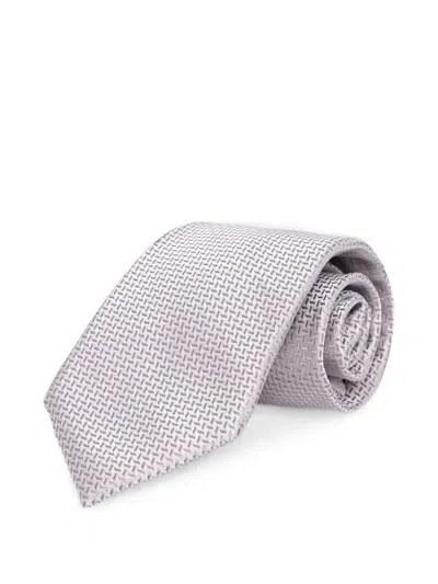 Michael Kors Geometric-pattern Tie In Pink