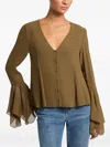 Michael Kors Georgette Blouse In 그린