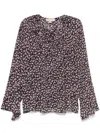 Michael Kors Georgette Blouse In Black  