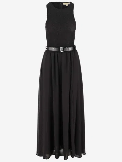 Michael Kors Georgette Dress In Black