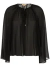 Michael Kors Black Georgette Blouse In 黑色
