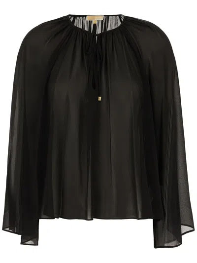 MICHAEL KORS GEORGETTE V-NECK BLOUSE