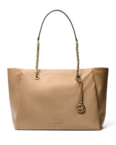 Michael Kors Georgia Large Zip Tote In Husk
