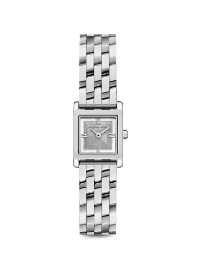 Michael Kors Georgie Micro Square Case 19mm Watch In Metallic