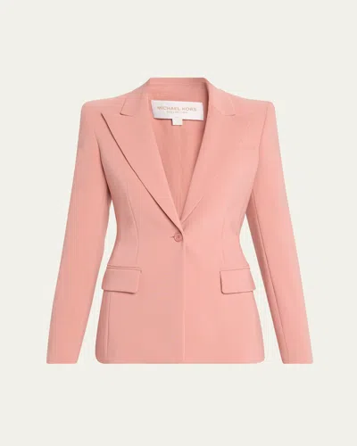 MICHAEL KORS GEORGINA ONE-BUTTON WOOL BLAZER