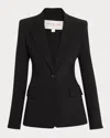 Michael Kors Collection Georgina One-button Virgin Wool Blend Blazer