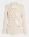 Michael Kors Georgina Sequined One-button Blazer In Neutral