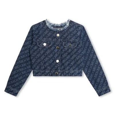 Michael Kors Kids' Logo-print Denim Jacket In Blue