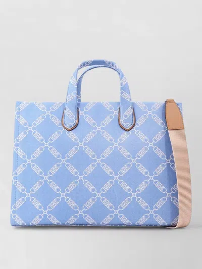 Michael Kors Gigi Denim Tote Bag Double Handles Strap In Blue