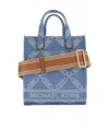 Michael Kors Gigi Extra Small Denim Tote Bag In Blue