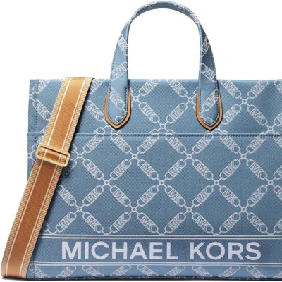 Michael Kors Gigi Large Grab Tote, Denim Multi In Blue