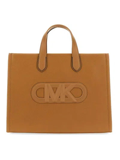 Michael Kors Gigi Large Tote Bag In Light Brown