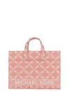 Michael Kors Gigi Bag Large Cotton Canvas In Pink