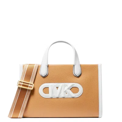 Michael Kors Small Gigi Leather Tote Bag In Brown