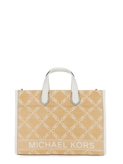 Michael Kors Gigi Tote Bag In Naturale-bianco
