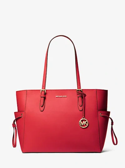 Michael Kors Gilly Large Saffiano Leather Tote Bag In Red