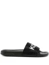 Michael Kors Gilmore Rhinestone-embellished Slides In Schwarz