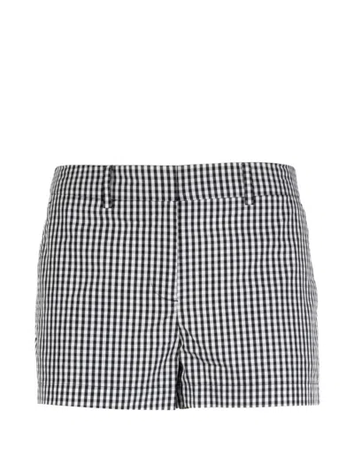 Michael Kors Gingham Shorts In Black