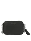 Michael Kors Ginny Leather Crossbody Bag In Black