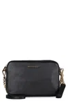 Michael Kors Ginny Leather Crossbody Bag In Black