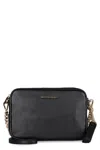 Michael Kors Ginny Leather Crossbody Bag In Black