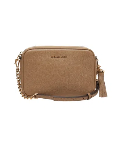 Michael Kors Ginny' Leather Shoulder Bag In Brown