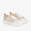 MICHAEL KORS GIRLS GOLD CANVAS TRAINERS
