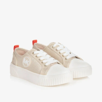 Michael Kors Kids' Girls Gold Canvas Trainers