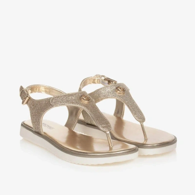 Michael Kors Kids' Girls Gold Glitter Sandals