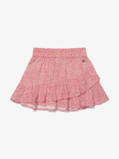 Michael Kors Babies' Girls Liberty Print Ruffle Skirt 5 Yrs Red