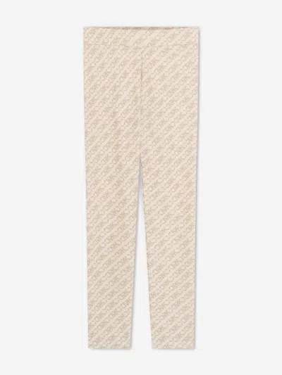 Michael Kors Babies'  Girls Logo Leggingds In Ivory