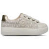 Michael Kors Poppy Color-block Logo Sneaker In Vanilla/pale Gold