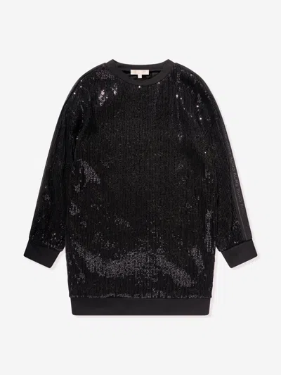 Michael Kors Babies' Girls Sequin Dress In Black
