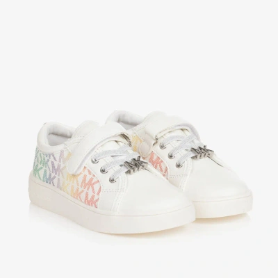 Michael Kors Kids' Girls White Faux Leather Trainers