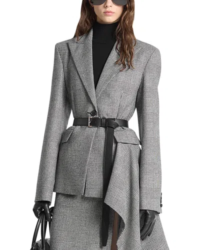 Michael Kors Glenplaid Streamer One Button Blazer In Gray