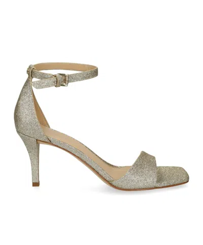 Michael Kors Glitter-embellished Sandals In Oro
