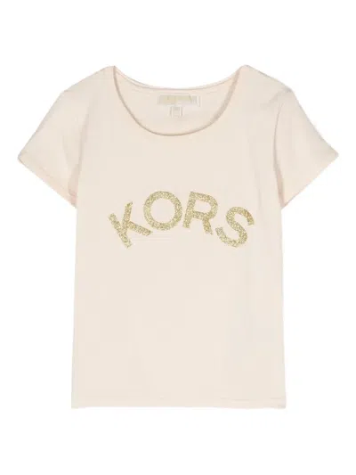 Michael Kors Glitter-embellished T-shirt In Neutral