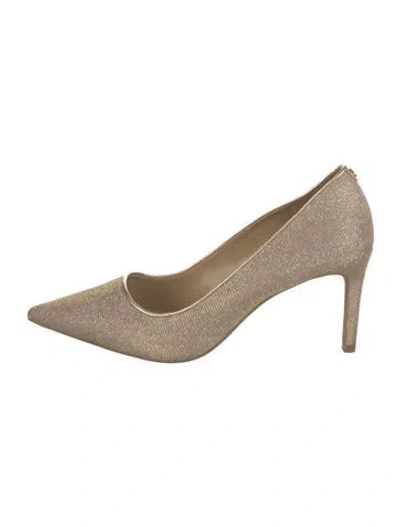 Pre-owned Michael Kors Glitter Glitter Accents Pumps In Neutral