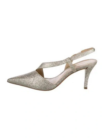 Pre-owned Michael Kors Glitter Slingback Pumps In Multicolor