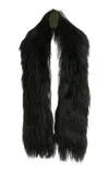 Michael Kors Goat Hair Scarf In Dark Green