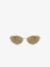 Michael Kors Gold Coast 56mm Angular Sunglasses In Gold